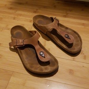 Woman's Leather Birkenstock Sandals, Size 40